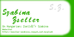 szabina zseller business card